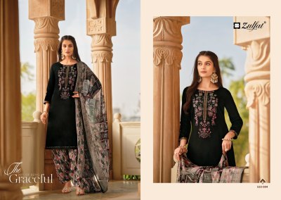 Zulfat by Ashnoor pure heavy jam cotton unstitched dress material at low rate salwar kameez catalogs