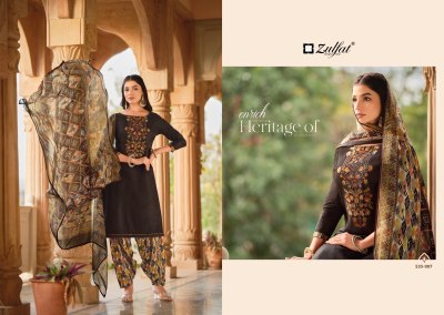 Zulfat by Ashnoor pure heavy jam cotton unstitched dress material at low rate salwar kameez catalogs