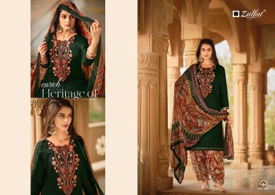 Zulfat by Ashnoor pure heavy jam cotton unstitched dress material at low rate salwar kameez catalogs