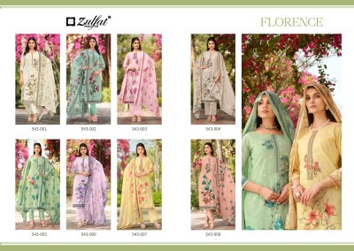 Zulfat by Florance cotton printed exclusive designer unstitched dress material catalogue  salwar kameez catalogs