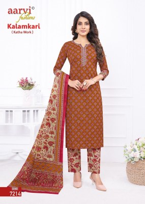 aarvi by kalamkari vol 1 presenting Pinted katha hand work readymade suit catalog at wholsale rate readymade suit catalogs