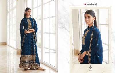 aashirwad creation by pankhudi real georgette readymade suit catalogue at low rate readymade suit catalogs