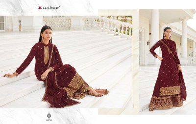 aashirwad creation by pankhudi real georgette readymade suit catalogue at low rate readymade suit catalogs