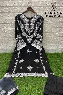 afsana presents new design no1134 georgette ready made Pakistani suits wholesale readymade suit catalogs