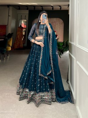 amavi presenting LNB1804NBL embroidered lehenga choli at wholesale price lehenga choli