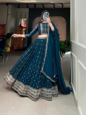 amavi presenting LNB1804NBL embroidered lehenga choli at wholesale price lehenga choli