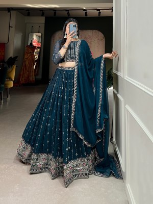 amavi presenting LNB1804NBL embroidered lehenga choli at wholesale price lehenga choli