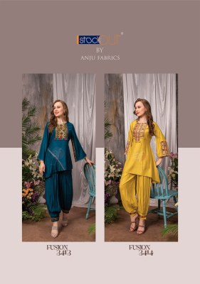 anju fabrics AF by fusion vol 3 newly luanch designer pure hand work kurti with afghani catalog at wholesale price readymade suit catalogs