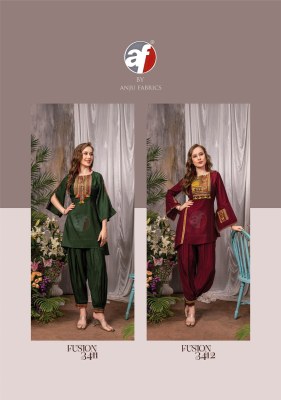 anju fabrics AF by fusion vol 3 newly luanch designer pure hand work kurti with afghani catalog at wholesale price readymade suit catalogs