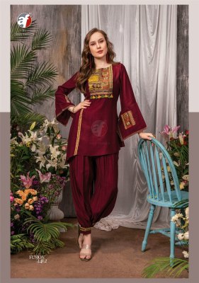 anju fabrics AF by fusion vol 3 newly luanch designer pure hand work kurti with afghani catalog at wholesale price readymade suit catalogs