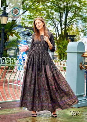 aradhna fashion new riwaaz vol 6 rayon long gown anarkali kurti wholesale  kurtis catalogs