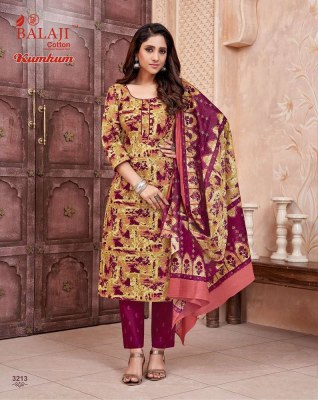 balaji cotton new launch kum kum vol 32 pure cotton printed ready made salwar suits catalogue wholesale rate in Surat  kurtis catalogs