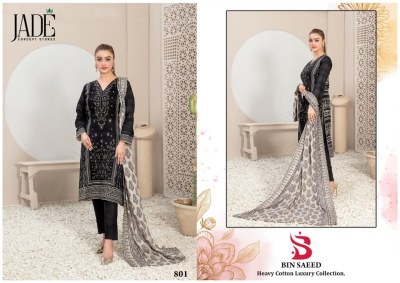 bin saeed vol 8 by Jade Pufre heavy lawn cotton exclusive dress material catalogue at affordable rate salwar kameez catalogs