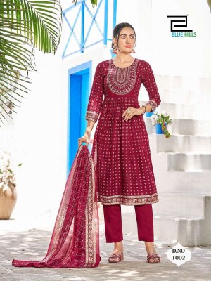 blue hills new festival night Nayra Cut ready made salwar kameez catalogue wholesale  kurtis catalogs