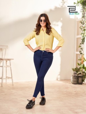 blue hills present traveller rinkle rayon plain tops catalogue at affordable rate western wear catalogs