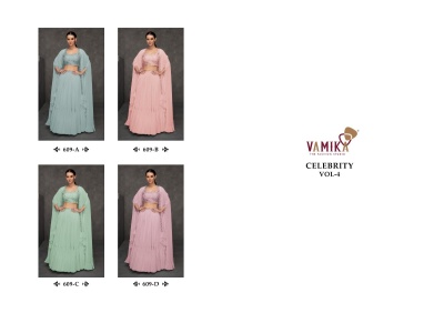 celebrity vol 4 by Vamika present heavy designer lehenga choli collection at amaviexpo lehenga choli catalogs