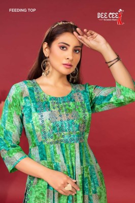 dee cee by bhakti reyon foil print feeding kurti catalog at wholesale price kurtis catalogs