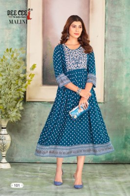 deecee by Malini Flared heavy reyon kurti with dori work kurti catalogue kurtis catalogs