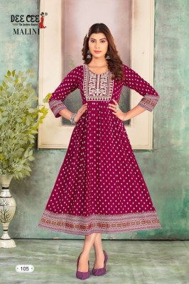 deecee by Malini Flared heavy reyon kurti with dori work kurti catalogue kurtis catalogs