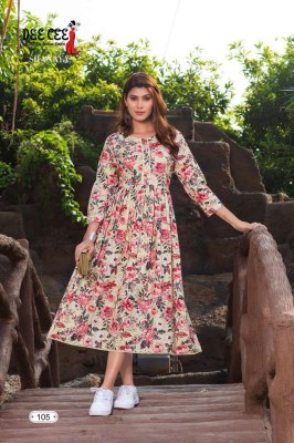 deecee by Shanaya flaired reyon printed chikan butti fabric kurti catalog at affordable rate kurtis catalogs