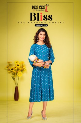 deecee by bliss three layred long feeding kurti catalogue Dee cee