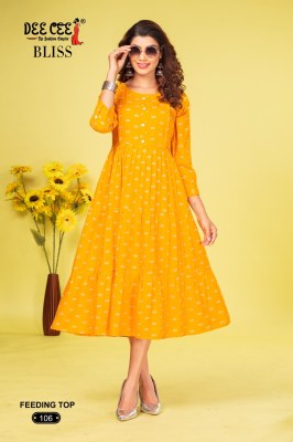 deecee by bliss three layred long feeding kurti catalogue kurtis catalogs