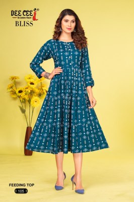 deecee by bliss three layred long feeding kurti catalogue kurtis catalogs