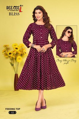 deecee by bliss three layred long feeding kurti catalogue kurtis catalogs