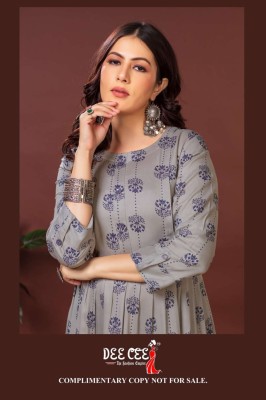 deecee by kamakshi heavy rayon flared long fidding kurti catalog at wholesale rate  kurtis catalogs