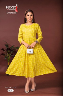 deecee by kamakshi heavy rayon flared long fidding kurti catalog at wholesale rate  kurtis catalogs