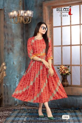 deecee by lekha heavy reyon full flaired kurti catalog at wholesale price kurtis catalogs