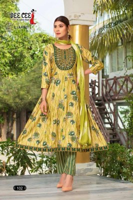 deecee present Lakshita heavy chanderi kali style flared long embroidered kurti catalogue at low rate readymade suit catalogs