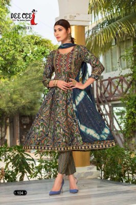 deecee present Lakshita heavy chanderi kali style flared long embroidered kurti catalogue at low rate readymade suit catalogs