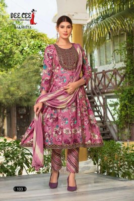 deecee present Lakshita heavy chanderi kali style flared long embroidered kurti catalogue at low rate readymade suit catalogs