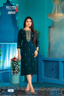 deecee the fashion empire by anokhi heavy dobi fabric a-line  with embroidered work kurti catalogue  kurtis catalogs