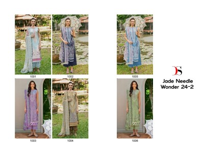 deepsy suit by Jade needle pure cotton embroidered dress material catalogue at affordable rate dress material catalogs