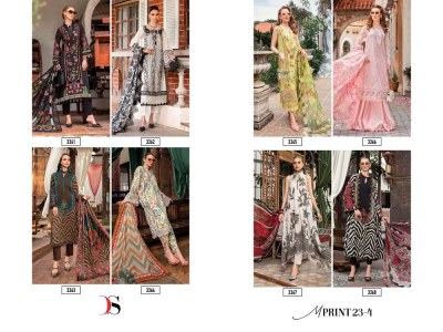 deepsy suits new launch Mariab Mprint spring summer 23 vol 4 pure cotton embroidery patches work Pakistani salwar kameez chiffon dupatta  pakistani suit catalogs