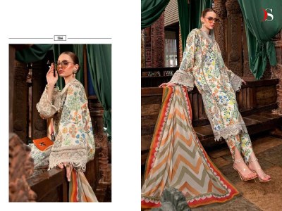 deepsy suits new launch Mariab Mprint spring summer 23 vol 4 pure cotton embroidery patches work Pakistani salwar kameez chiffon dupatta  pakistani suit catalogs