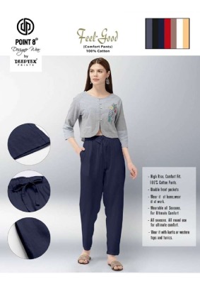 deeptex feel good comfort pant pure cotton printed pant catalogue wholesale  bottom wear catalogs