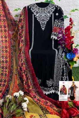 dinsaa suits new design no 226 super hit black heavy rayon embroidery work single pice Pakistani suits wholesale rate  pakistani suit catalogs