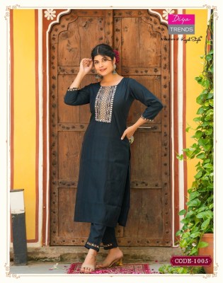 diya trend  a venture of kajal style Starangi vol 1 straight Kurti with pant catalogue kurtis catalogs