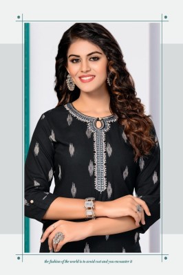 h dot by hirwa presents Rockstar latest catalog Straight Cut Kurtis with Embroidery work at wholesale price kurtis catalogs