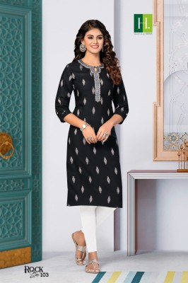 h dot by hirwa presents Rockstar latest catalog Straight Cut Kurtis with Embroidery work at wholesale price kurtis catalogs