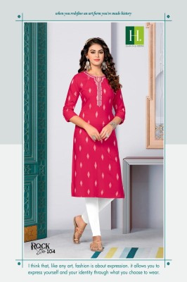 h dot by hirwa presents Rockstar latest catalog Straight Cut Kurtis with Embroidery work at wholesale price kurtis catalogs