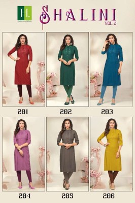 h dot by hirwa presents shalini  vol 2 Long Straight Kurti catalogue wholesale   kurtis catalogs