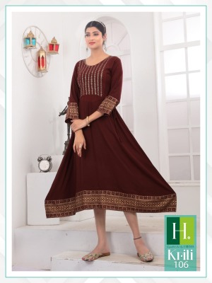 h dot hirwa by kriti vol 2 heavy reyon wrinkle  ghera kurti catalog at wholesale rate  kurtis catalogs