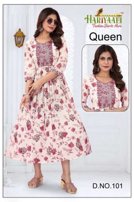 hariyaali by kasmeera new launch queen pure mul mul foil printed anarkali umbrella stylish designer Kurti wholesaler price in India  kurtis catalogs