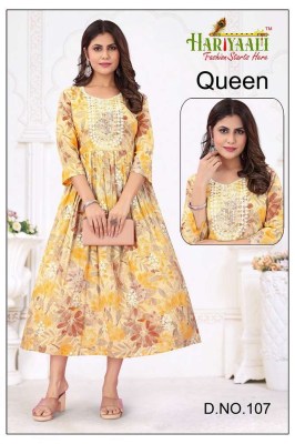 hariyaali by kasmeera new launch queen pure mul mul foil printed anarkali umbrella stylish designer Kurti wholesaler price in India  kurtis catalogs