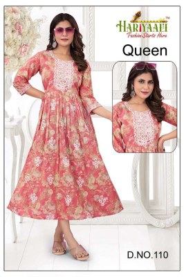 hariyaali by kasmeera new launch queen pure mul mul foil printed anarkali umbrella stylish designer Kurti wholesaler price in India  kurtis catalogs