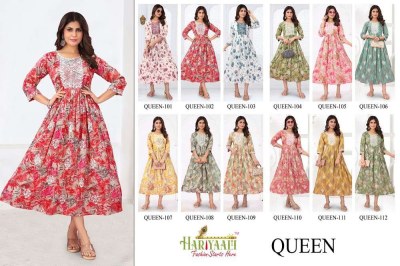 hariyaali by kasmeera new launch queen pure mul mul foil printed anarkali umbrella stylish designer Kurti wholesaler price in India  kurtis catalogs